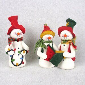Christmas Snowmen Roberta PEI Canada Whimsical Original Figurines